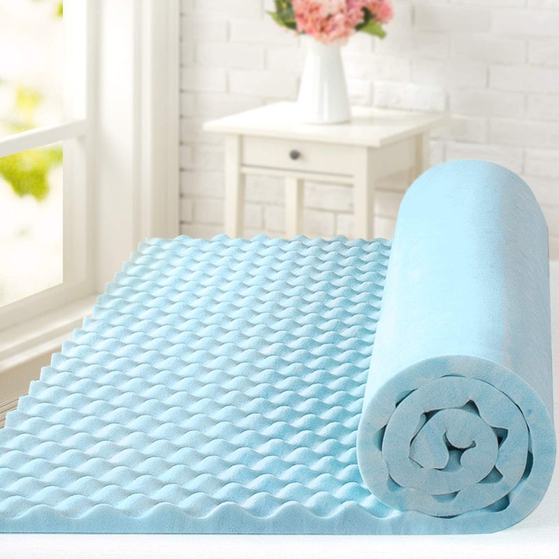 ZINUS 1.5/2/3/4-inch Swirl Gel Cooling Memory Foam Mattress Topper, Cooling Airflow Design, CertiPUR-US Certified (1.5 in, Twin) - Image 5